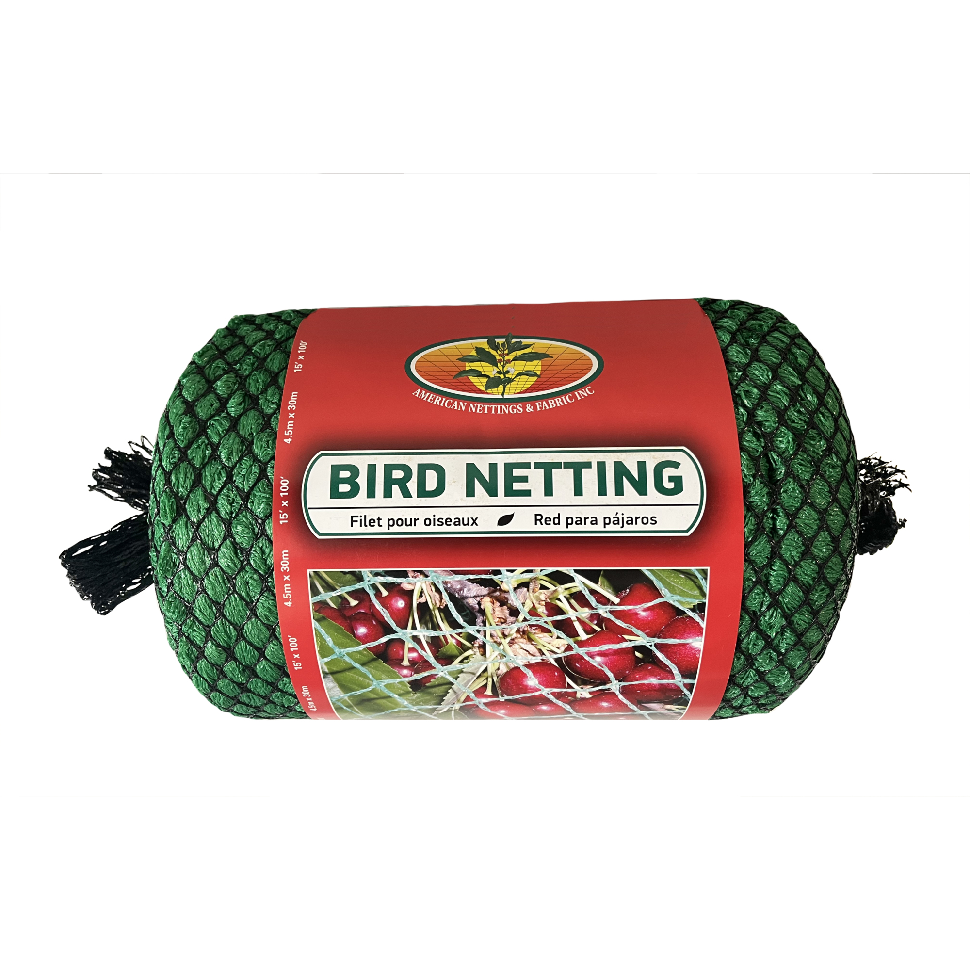 American Nettings & Fabric, Inc., Knitted Bird Netting 15ft.x100ft. (Green), Model# 00202